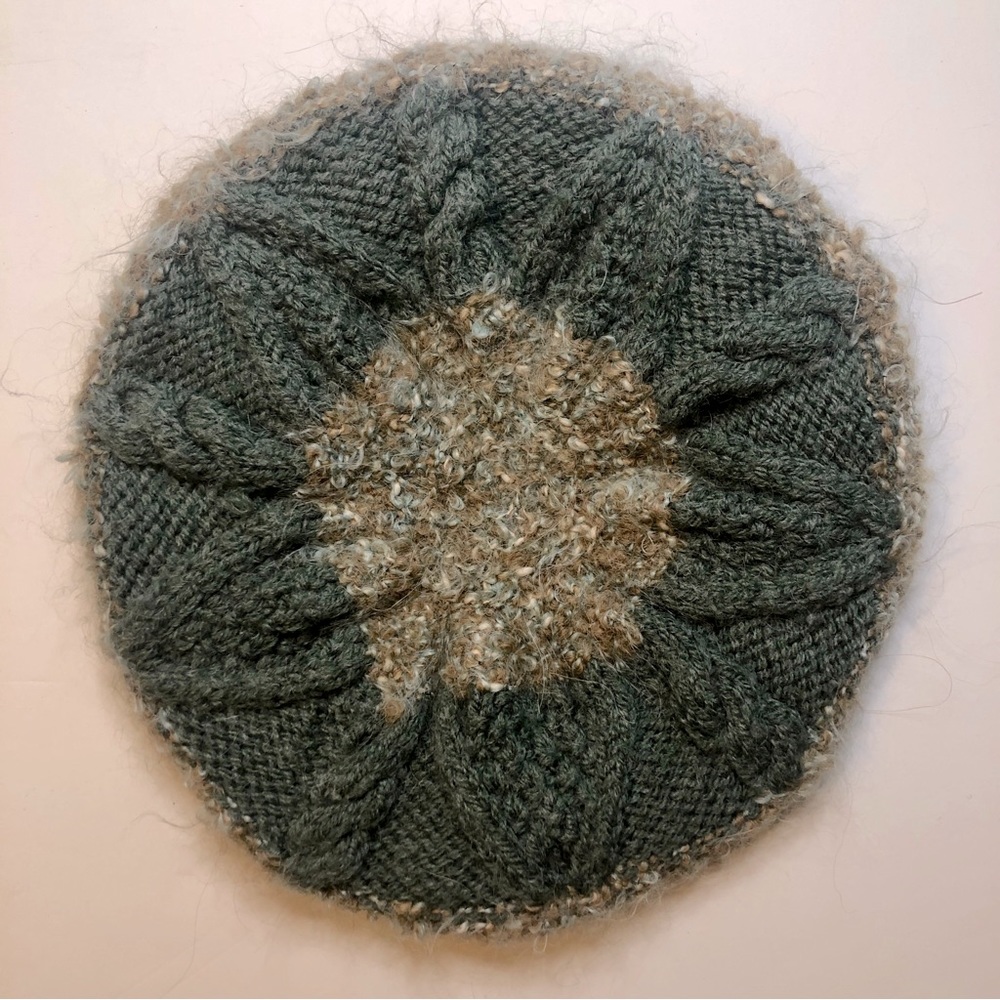 Vintage Irish Wool Beret Cap Hat Made in Dublin Ireland Handmade Unisex